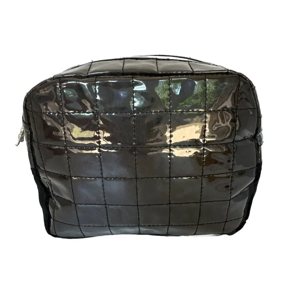 Quilted Cosmetic Bags Lancôme Makeup Women's Bag Black Puffy Travel Cute